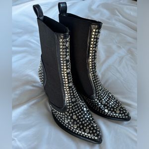 Studded ankle boots